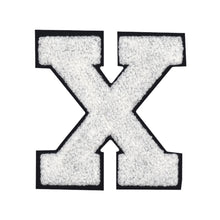 Load image into Gallery viewer, Letter Varsity Alphabets A to Z White Chenille & Black Felt 2.5 Inch