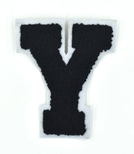 Load image into Gallery viewer, Letter Varsity Alphabets A to Z Black Chenille & White Felt 2.5 Inch