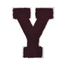 Load image into Gallery viewer, Letter Varsity Alphabets A to Z Burgundy Chenille & White Felt  6 Inch