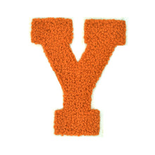 Load image into Gallery viewer, ORANGE Letter Varsity Alphabets A to Z Orange Chenille & White Felt 4 Inch