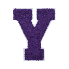 Load image into Gallery viewer, Letter Varsity Alphabets A to Z Purple Chenille & White Felt 2.5 Inch