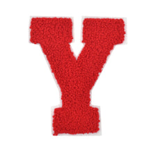 Load image into Gallery viewer, Letter Varsity Alphabets A to Z Red Chenille & White Felt 6 Inch