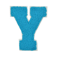 Load image into Gallery viewer, Letter Varsity Alphabets A to Z Teal Blue Chenille & White Felt 2.5 Inch