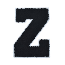 Load image into Gallery viewer, Letter Varsity Alphabets A to Z Black Chenille & White Felt 4 Inch