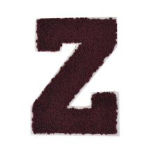 Load image into Gallery viewer, Letter Varsity Alphabets A to Z Burgundy Chenille & White Felt  6 Inch