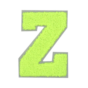 Letter Varsity Alphabets A to Z Neon Lime 4 Inch
