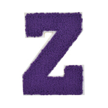 Load image into Gallery viewer, Letter Varsity Alphabets A to Z Purple Chenille & White Felt 2.5 Inch
