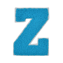 Load image into Gallery viewer, Letter Varsity Alphabets A to Z Teal Blue Chenille & White Felt 2.5 Inch