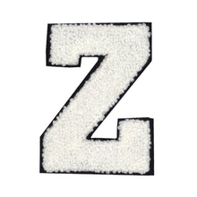 Load image into Gallery viewer, Letter Varsity Alphabets A to Z White Chenille & Black Felt 6 Inch