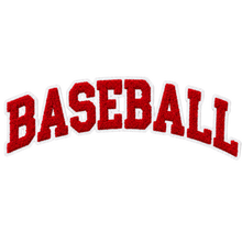 Load image into Gallery viewer, Baseball Chenille Patch Iron-On Applique, Available in Various Colors
