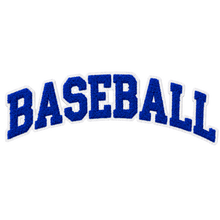 Load image into Gallery viewer, Baseball Chenille Patch Iron-On Applique, Available in Various Colors

