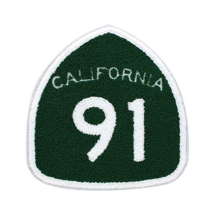 California 91 Highway Sign Chenille Patch