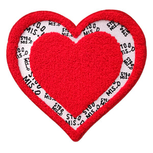 Heart Letters Chenille Patch