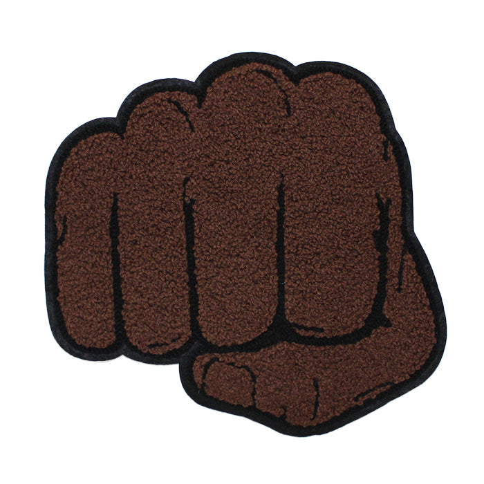 African American Black Male Power Fist Chenille Patch