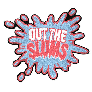 Out The Slums Splash Design Chenille Patches in Multi Colors