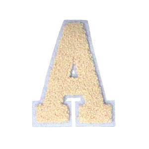 Letter Varsity Alphabets A to Z Beige Cream 4 Inch