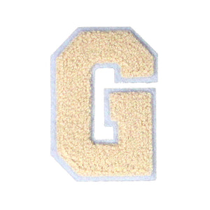 Letter Varsity Alphabets A to Z Beige Cream 4 Inch