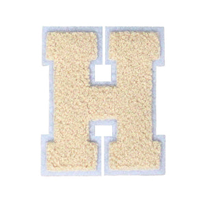 Letter Varsity Alphabets A to Z Beige Cream 4 Inch