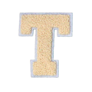 Letter Varsity Alphabets A to Z Beige Cream 4 Inch