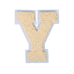 Letter Varsity Alphabets A to Z Beige Cream 4 Inch