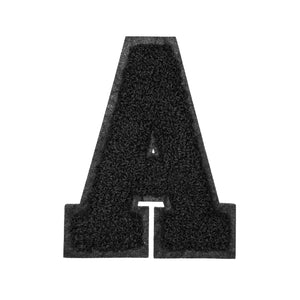 Letter Varsity Alphabets A to Z Black & Black 4 Inch