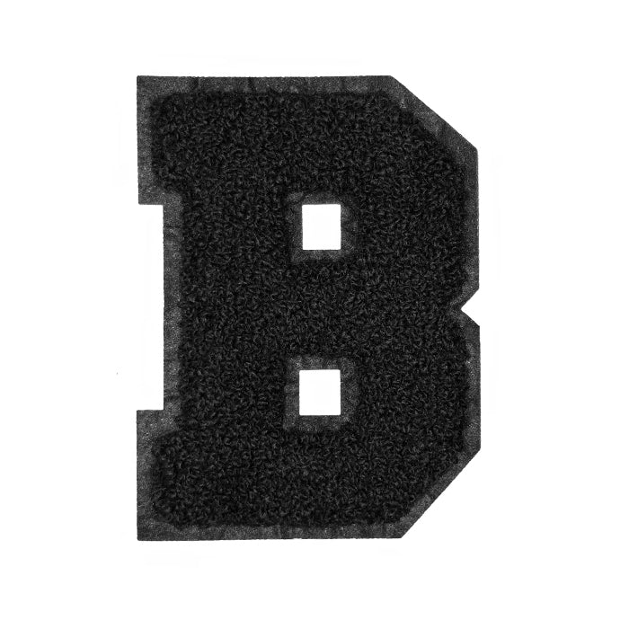 Letter Varsity Alphabets A to Z Black Chenille & Black Felt 6 Inch ...