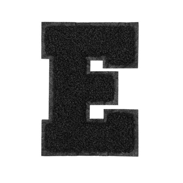 Letter Varsity Alphabets A to Z Black Chenille & Black Felt 4 Inch ...