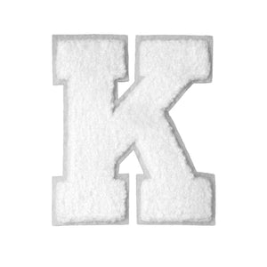 Letter Varsity Alphabets A to Z White & White 4 Inch