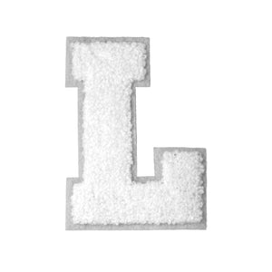 Letter Varsity Alphabets A to Z White & White 4 Inch