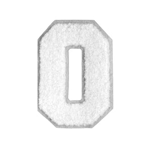 Letter Varsity Alphabets A to Z White & White 4 Inch