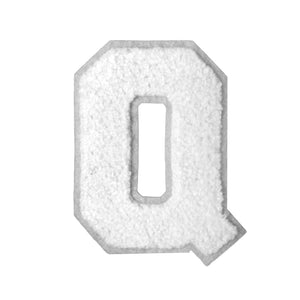 Letter Varsity Alphabets A to Z White & White 4 Inch