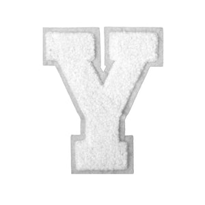 Letter Varsity Alphabets A to Z White & White 4 Inch