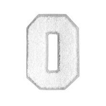 Load image into Gallery viewer, Varsity Number 0 to 9 Size 4 Inch White &amp; White
