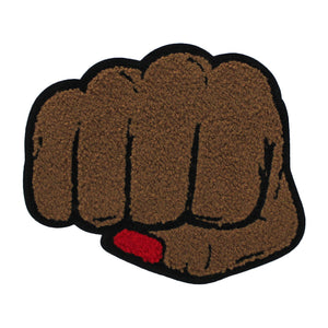 African American Black Female Power Fist Chenille Patch