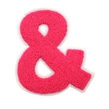 Load image into Gallery viewer, Letter Varsity Alphabets Symbol &#39;&amp;&#39; Multi Colors in Multi Sizes Chenille Patches
