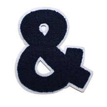 Load image into Gallery viewer, Letter Varsity Alphabets Symbol &#39;&amp;&#39; Multi Colors in Multi Sizes Chenille Patches
