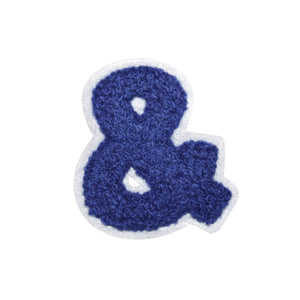 Letter Varsity Alphabets Symbol '&' Multi Colors in Multi Sizes Chenille Patches