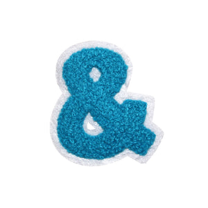 Letter Varsity Alphabets Symbol '&' Multi Colors in Multi Sizes Chenille Patches