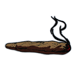 Lit Cigar Joint Chenille Patch