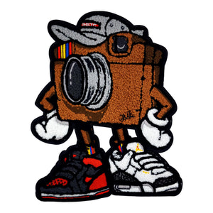 Camera Man Wearing Hat & Shoes Chenille Patch – tackletwill