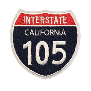 Interstate 105 Freeway Sign Embroidery Patch