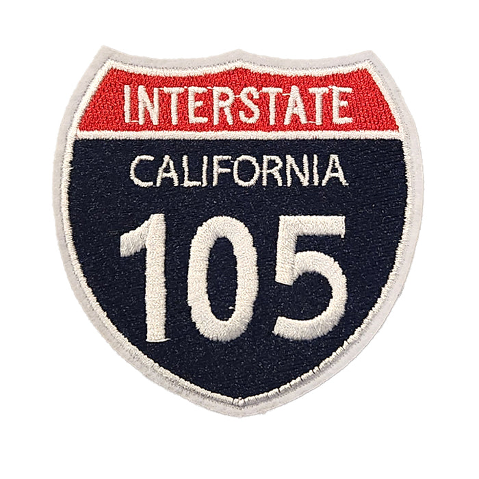 Interstate 105 Freeway Sign Embroidery Patch