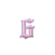 Load image into Gallery viewer, 3D Old English Roman Font Number 0 to 9 Size 2, 3 inches Pink Embroidery Patch
