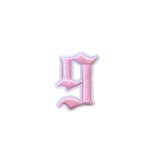Load image into Gallery viewer, 3D Old English Roman Font Number 0 to 9 Size 2, 3 inches Pink Embroidery Patch
