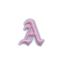Load image into Gallery viewer, 3D Old English Roman Font Alphabets A To Z Size 3 Inches Pink Embroidery Patch
