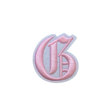 Load image into Gallery viewer, 3D Old English Roman Font Alphabets A To Z Size 3 Inches Pink Embroidery Patch
