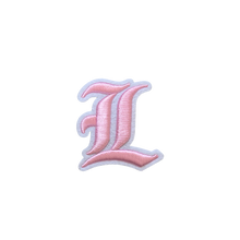 Load image into Gallery viewer, 3D Old English Roman Font Alphabets A To Z Size 2 Inches Pink Embroidery Patch
