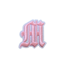 Load image into Gallery viewer, 3D Old English Roman Font Alphabets A To Z Size 3 Inches Pink Embroidery Patch
