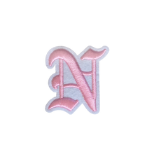 Load image into Gallery viewer, 3D Old English Roman Font Alphabets A To Z Size 3 Inches Pink Embroidery Patch
