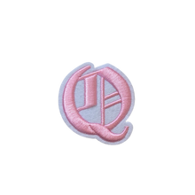 Load image into Gallery viewer, 3D Old English Roman Font Alphabets A To Z Size 2 Inches Pink Embroidery Patch
